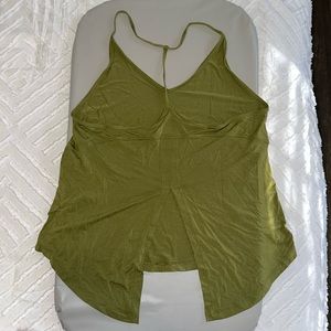 Army green Lululemon tie-back tank